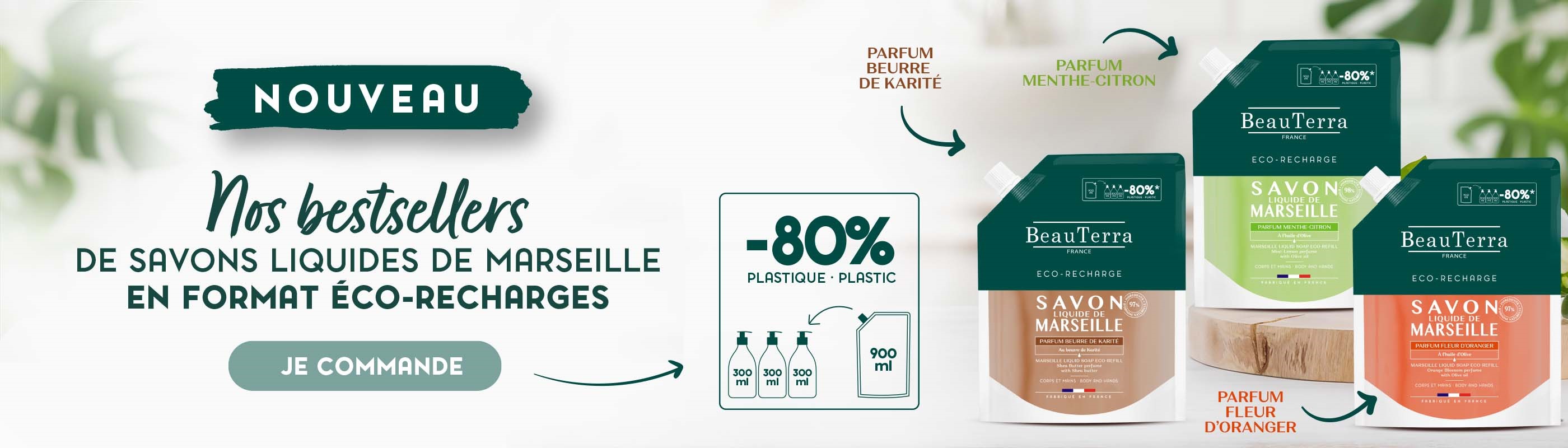 Découvrez notre gamme Eco-rechargeable savon liquide de marseille